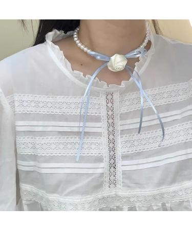 Buy Oralgos Sweet & Stylish Women's Necklace - Rose Cereal Pendants Choker with Pearls | Fashion-Forward Accessory - Buy Online on GoSupps.com