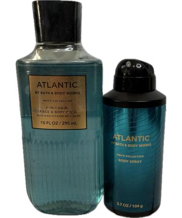 Bath & Body Works Body Men's Atlantic Body Wash and Spray 2 Piece Set