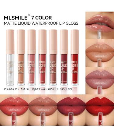 Luxurious Waterproof Lip Glaze - Long-Lasting Non-Stick Liquid Lipstick for Women | Clear Lip Gloss & Lip Plumper (0.1 fl.oz/3ml - Buy Online on GoSupps.com