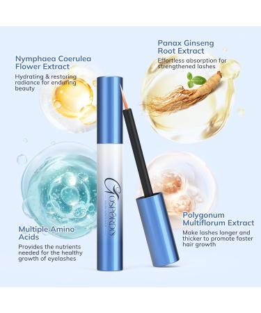 Lash Serum for Eyelash Growth - Rapid Formula for Longer Thicker & Healthier Lashes - Ideal for Natural Lashes Extensions & Brows - Perfect Gift for Women - Buy Online on GoSupps.com