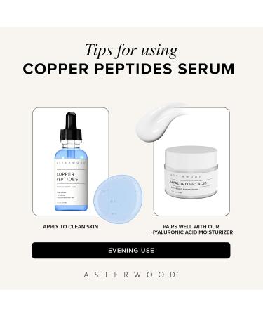 Asterwood Copper Peptides Serum for Face - with GHK-Cu and Hyaluronic Acid - Anti-Aging Facial Serum - 1 Fl Oz 1 Fl Oz (Pack of 1) - Buy Online on GoSupps.com