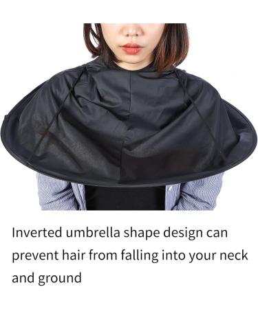 ANGGREK Adult Barber Hair Cutting Umbrella Cape - Black Hairdressing Gown for Salon & Home Stylists - Buy Online on GoSupps.com