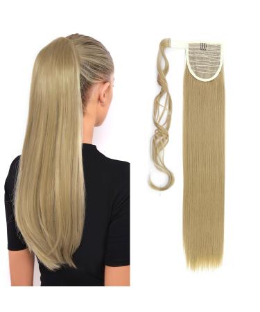 S -noilite clip in Extensions Hair Part braid ponytail smooth hair extension real naturally art hair like real hair wrap on ponytail various colors 66cm - ashblond