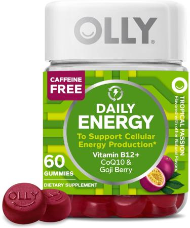 OLLY Constipation Relief 30ct Energy Gummy 60ct - Rhubarb Prunes Amla Berry B12 CoQ10 Goji Tropical - Buy Online on GoSupps.com