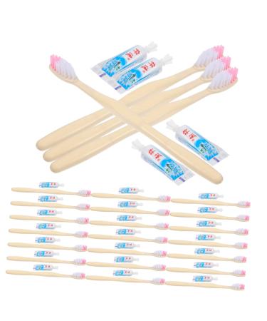 Gatuida toothbrushes 100th disposable toothbrush homeless care bags disposable toothpaste travel set guest toothbrush set hotel extra dental equipment travel plastic (1 Pack) sorted color