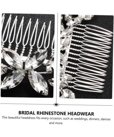 FRCOLOR Bride Hair Comb 1pc Bridal Comb Bridal Rhinestone Headwear Wedding Hair Clip Crystal Hair Side Comb Small Soap Tiara Handmade Headwear Decor Decorate Alloy Bride Manual - Buy Online on GoSupps.com