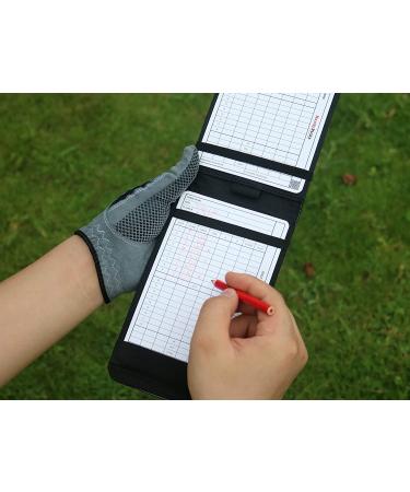 Handy Picks Leather Golf Scorecard Holder with Yardage Book Cover and Pencil - Black - Buy Online on GoSupps.com