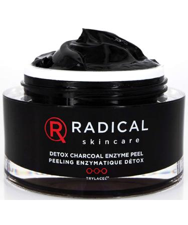 Radical Skincare Detox Charcoal Enzyme Peel - Powerful Formula w/ 11 Fruit Enzymes for Maximum Exfoliation | For All Skin Types Including Sensitive Skin | Cruelty & Paraben Free (1.7 oz) 1.7 Ounce (Pack of 1)
