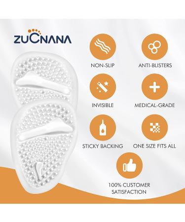 Metatarsal Pads for Women - 12 Pieces | Ball of Foot Cushions for Pain Relief | Reusable Shoe Inserts | Anti-Slip High Heel Inserts for Neuroma & Callus - One Size Fits All (Beige/Black/Clear) - Buy Online on GoSupps.com