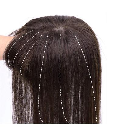 Clip In Crown Topper Real Hair with 3D Bangs for Thinner Hair - Dark Brown 30.5 cm Ideal Hair Accessory for Women - International Shipping Available - Buy Online on GoSupps.com