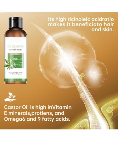 Castor Oil for Hair Growth Organic Castor Oil for Hair Growth Eyelashes and Eyebrows Natural Hair Density Essential Oil Hair Growth Serum for Hair Rapid Growth and Thickening - Buy Online on GoSupps.com