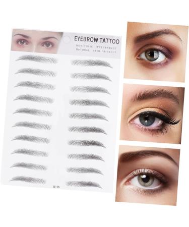 FOMIYES 6 Pcs 3d Eyebrow Stickers Beauty Kit Brow Shaper Makeup Eyebrow Transfer Man Stencil Cosmetic 1 count (Pack of 1) Blackx3pcs - Buy Online on GoSupps.com