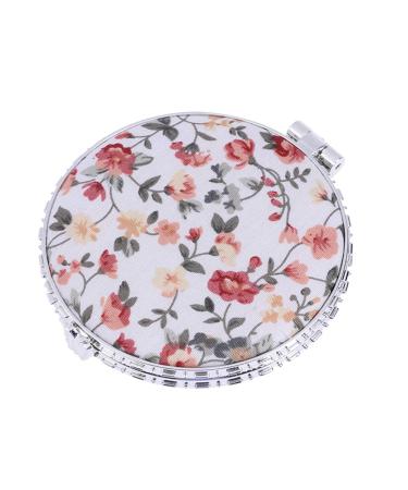 Lurrose 2 Pieces Metal Compact Mirror Portable Vintage Round Double Sided Cosmetic Mirror Antique Pocket Mirror (As Shown)