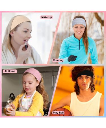 DRWSSR Sports Headbands for Women - Non-Slip Elastic Yoga Headbands (4pcs) - Buy Online on GoSupps.com