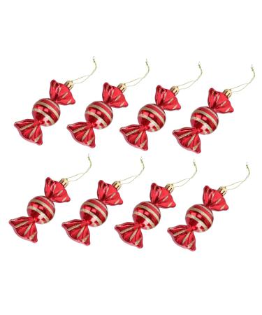 Zerodeko 8pcs Candy Pendant Xmas Candy Holiday Tree Ornament Christmas Hanging Pendant Stuffing Child Mint