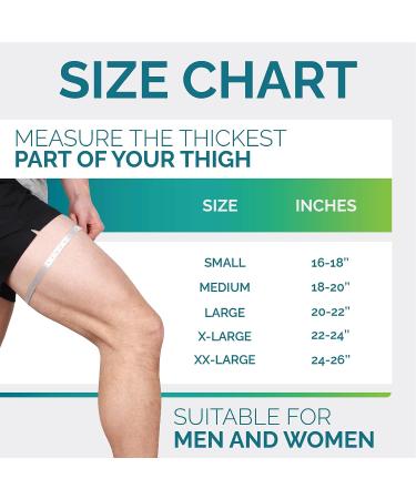 Thigh Compression Sleeve for Men & Women | Sciatica Pain Relief, Leg Injury Support | X-Large Black - Buy Online on GoSupps.com