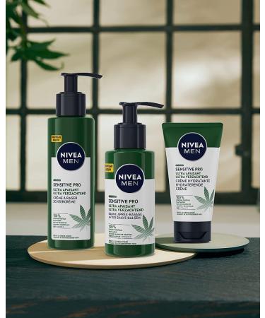 NIVEA MEN Sensitive Pro Ultra-Soothing Moisturizing Face Cream (1 x 75 ml) Cream with Organic Hemp Oil Men's care with vegan formula - Buy Online on GoSupps.com