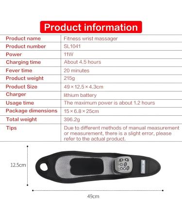 ZJchao Wrist Brace Massage - Carpal Tunnel Support Electric Vibration & Heat Therapy for Pain Relief - Buy Online on GoSupps.com