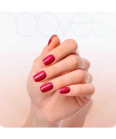 PRECURED GLITTER GEL NAIL SHEETS + PORTABLE UV/LED Nail Dryer Lamp 8W | Semi Cured Gel Nail Strips | Semi-Permanent Nail Stickers | Gel Nail Stickers Ruby Glaze - Buy Online on GoSupps.com