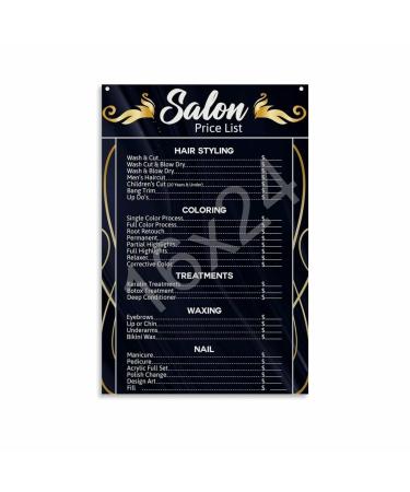 Barbershop Salon Price List Barber Salon Store Wall Decor Beauty Must-Have Stuff Barber Salon Service Menu Hair Vintage Wall Poster for Room Aesthetic Posters & Prints on Canvas Wall Art Poster for Ro 16x24inch(40x60cm) Unframe-style