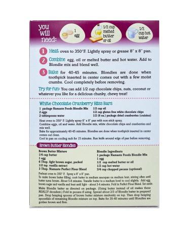 Namaste Foods Gluten Free Blondie Mix 15 oz - Pack of 6 | Delicious & Easy to Make - Buy Online on GoSupps.com