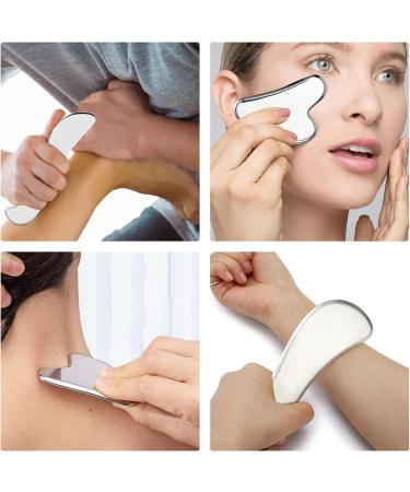 Buy Landrain Gua Sha Stone - Stainless Steel Scraper Tool for Rubbing | Enhance Wellness & Facial Massage - Buy Online on GoSupps.com