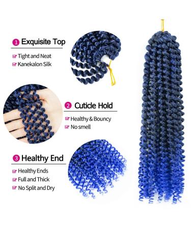 Passion Twist Hair Extensions - 7 Packs of 18-Inch T1B-Blue# Synthetic Crochet Hair for Bohemian Styles | Hair Yddm - Buy Online on GoSupps.com