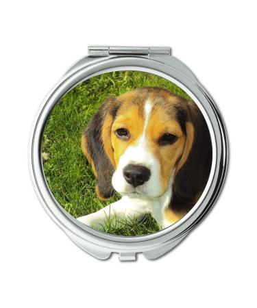 Mirror makeup mirror Beagle Puppy Beagle Hound Dog Canine Purebred Pocket Mirror portable mirror