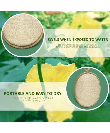 2 Pack Natural Loofah Body Scrubber | Eco-Friendly Exfoliating Shower Sponge for Women and Men - Buy Online on GoSupps.com