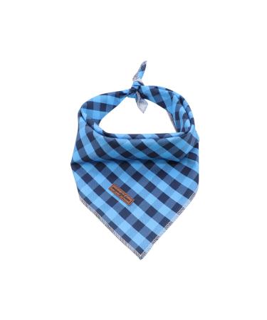 Unique Style Paws Dog Ceal 1 STK.Washable cotton triangle of cotton dogs for small agents Large dogs and cats S (1 pack) blue and black
