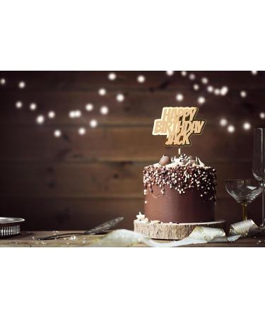 Cakeshop Cake Decoration Pack | Happy Birthday Premium 3mm Mirror Acrylic Plastic Cake Topper Sign & 25g Party Pack of Cake Sugar Sprinkles | Custom Name Cake Decorations (Gold) Non-Prime Mirror Acrylic: Gold - Buy Online on GoSupps.com