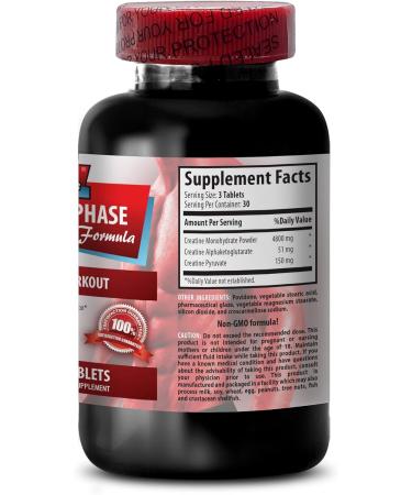 Buy Creatine Alpha-Ketoglutarate - Tri Phase Muscle Growth & Recovery - Unflavored Creatine Monohydrate Pills - 2 Bottles of 180 Tablets for Optimal Performance - Buy Online on GoSupps.com
