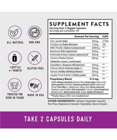 Dr. Barry's Total Liver Supplement with Milk Thistle, Artichoke, Dandelion Root, Support Healthy Liver Function & Natural Cleanse, Boost Immune System, 60 Capsules - Buy Online on GoSupps.com