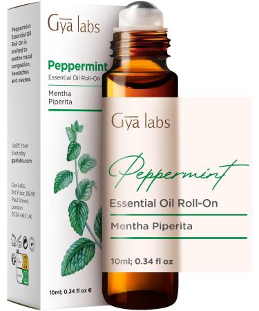 Gya Labs Peppermint Essential Oil Roll-On (10ml) - Sweet Minty Scent Peppermint (Roll On) 10 ml (Pack of 1) - Buy Online on GoSupps.com