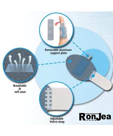 RonJea 5 Pcs Trigger Finger Splints Kit - Finger Straightener Support Brace Set for Broken/Straightening/Arthritis - Thumb/Middle/Ring/Index/Pinky Finger Support - Light Blue/Grayish-Green - Buy Online on GoSupps.com