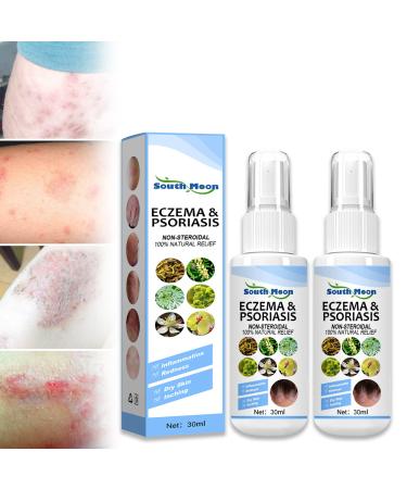 BVAMOS Melllop Herbal Psoriasis Relief Spray Skin Repair Spray Itchy Skin Relief Psoriasis Treatment Spray for All Skin Types (30ml 2pcs) 30ml 2pcs
