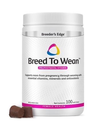 Breeder s Edge Breed to Wean Prenatal and Postnatal Multivitamin for Dogs & Cats Supports Pregnant & Nursing Moms Supplement Provides Antioxidants Vitamins & Minerals 100ct for Medium & Large Dogs 100ct Medium & Large Dog