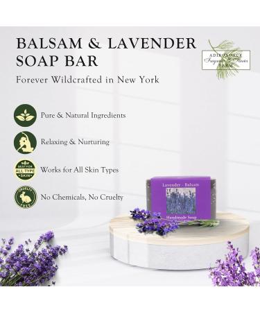 ADK Natural Balsam & Lavender Soap Bar - Handmade Organic Vegan Body Soap for All Skin Types - 4 oz - Buy Online on GoSupps.com