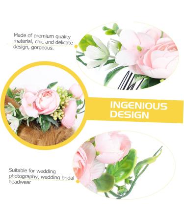 Ipetboom 1pc Hair Comb Wedding Headdress Summer Garland for Decorating Decorative Flowers Photo Props Silk Flower Barrettes Flower Hair Side Comb Beach Comb Wig Alloy Bridegroom The Photo - Buy Online on GoSupps.com