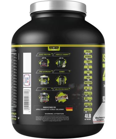  laperva Laperva ISO TRIPLE ZERO Isolated Protein - 28g of Protein per 30g - Fat Carbohydrate and Sugar Free - For Weight Loss & Muscle Building (Spanish Latte 1.81 kg) - Buy Online on GoSupps.com