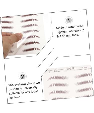NOLITOY Makeup Gadgets 24 Pcs Eyebrow Stickers Hair Lady Tools Imitation Eyebrow Tattoos Transfer Stickers Water Proof 3d mediumx4pcs Brownx4pcs - Buy Online on GoSupps.com