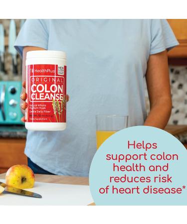 Health Plus Colon Cleanse - Natural Daily Fiber - Gluten Free Detox - Heart Healthy (48oz, 194 Servings) - Buy Online on GoSupps.com
