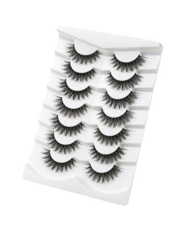 3D Clear Band Cat Eye False Eyelashes - Natural Look Wispy & Soft 7 Pairs Reusable - Happy Heartbeat (No.203) - Buy Online on GoSupps.com