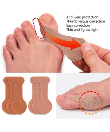 10pcs Adhesive Toe Straightener Patch - Micro Elastic Cloth Wrap Brace for Soreness Reduction - Buy Online on GoSupps.com