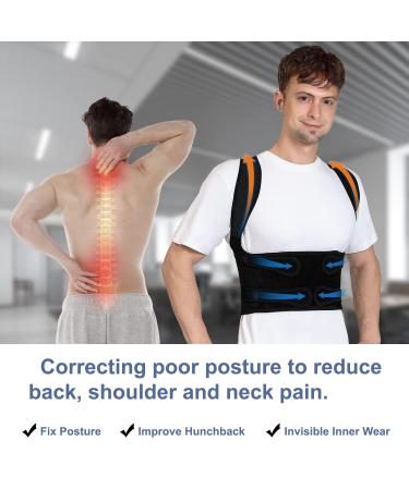Adjustable Back Brace & Posture Corrector for Men & Women - Relieve Back Pain & Correct Scoliosis (M Waist: 34-41 inch - Buy Online on GoSupps.com