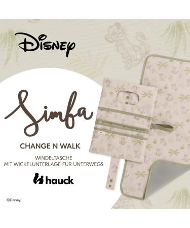Hauck Disney Diaper Bag - Change N Walk Baby Organizer with Wrap Pad & Loop | Waterproof Simba Beige - Buy Online on GoSupps.com
