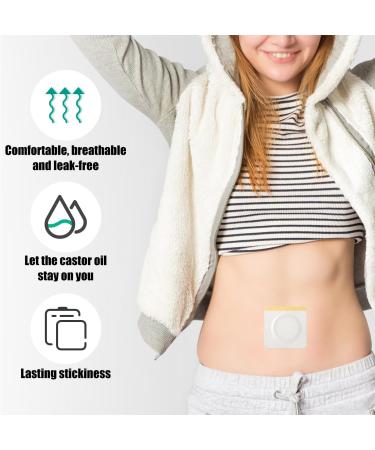 10-Pack Self-Adhesive Castor Oil Packs for Navel | Absorbent Single-Use Compress Pads | International Shipping - Buy Online on GoSupps.com