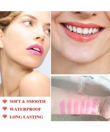 2 Pack Crystal Flower Jelly Lipstick Set - Long Lasting Moisturizing Color Change Lip Gloss - Tinted Lip Balm - Nutritious Formula - pH Magic Technology - (5+6) - Buy Online on GoSupps.com