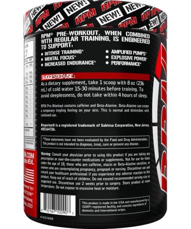 Evlution Nutrition RPM Pre Workout Powder Tropical Punch Preworkout for Energy Focus & Performance with Beta-Alanine Caffeine Betaine & L-Tyrosine 45 Servings - Buy Online on GoSupps.com