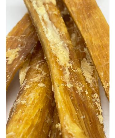 Bullsters Dog Treats Bones Chews All Natural 1 Ingredient with No Additives No Preservatives Steroid Free for Small Medium Large Dogs Beef Backstrap Approx 7" Pack of 5